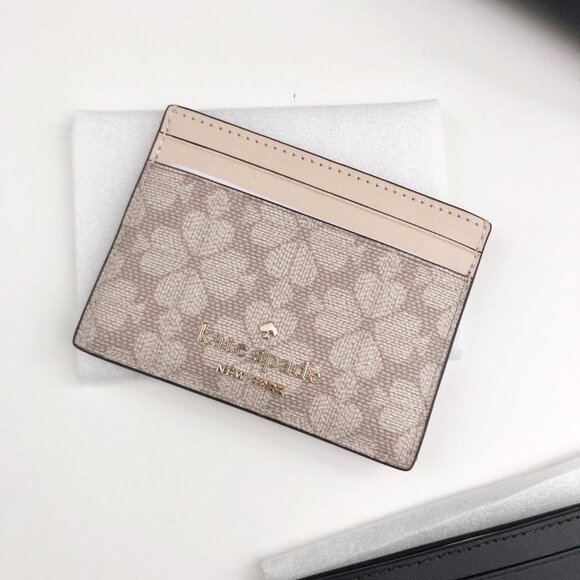 NWT Kate Spade Spade Flower Small Slim Card Holder - Picture 2 of 5